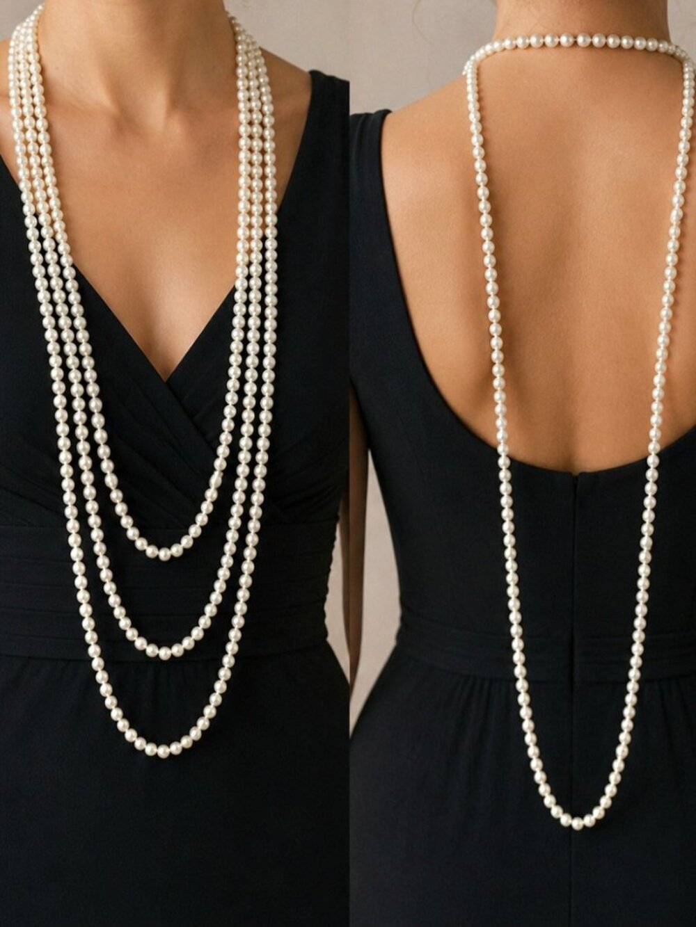 Classic Pearl "Rope" Necklace - Picture 5 of 5